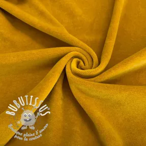 Tissu velours jersey ochre
