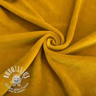 Tissu velours jersey ochre