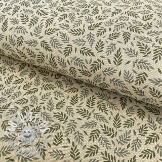 Tissu déco Linenlook premium Leaf Scandi