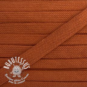 Cordon coton tubulaire plat 13 mm dark orange