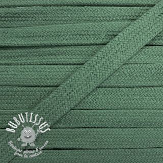 Cordon coton tubulaire plat 13 mm old green