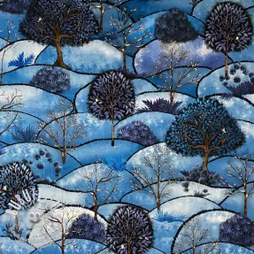 Tissu déco Forest hill winter digital print