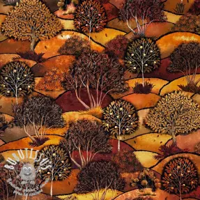 Tissu déco Forest hill autumn digital print