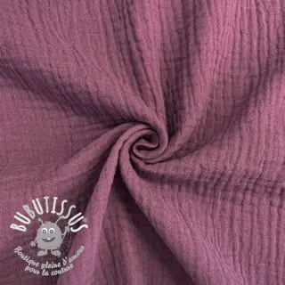 Tissu double gaze/mousseline purple