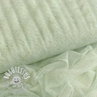 Tulle pour jupe tutu ROYAL SPARKLE mint gold