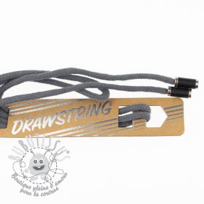 Cordon a capuche avec embouts 115 cm HEAD3 middle grey