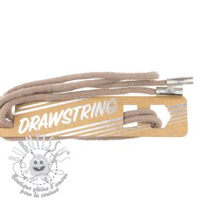 Cordon a capuche avec embouts 115 cm HEAD2 taupe