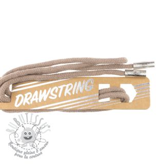 Cordon a capuche avec embouts 115 cm HEAD2 taupe