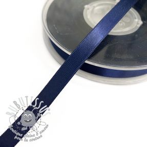 Ruban satin double face 9 mm dark blue