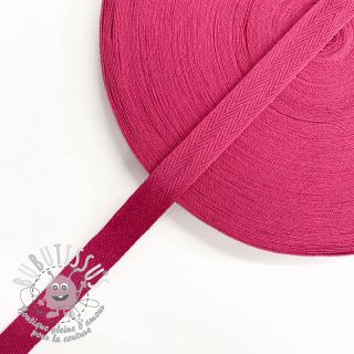 Ruban Sangle coton Sergé 15 mm fuchsia