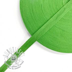 Ruban Sangle coton Sergé 15 mm lime