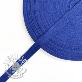 Ruban Sangle coton Sergé 15 mm cobalt