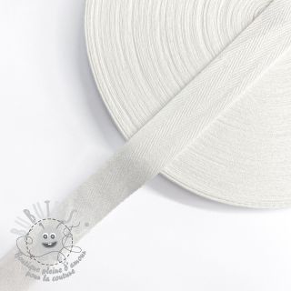 Ruban Sangle coton Sergé 25 mm white