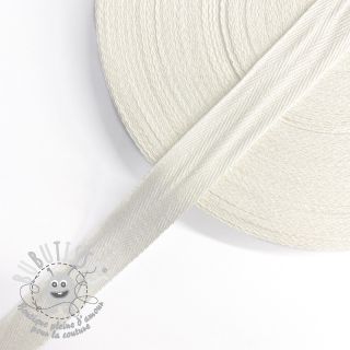 Ruban Sangle coton Sergé 25 mm off white