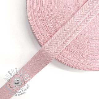 Ruban Sangle coton Sergé 25 mm pink