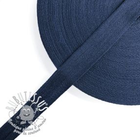 Ruban Sangle coton Sergé 25 mm dark blue