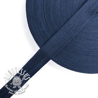 Ruban Sangle coton Sergé 25 mm dark blue