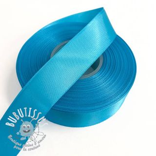 Ruban satin double face 25 mm aqua