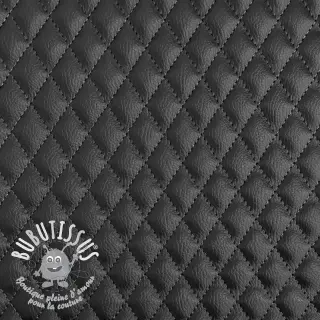 Simili cuir MATELASSE noir