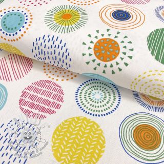 Tissu déco premium Hand drawn circles multicolour