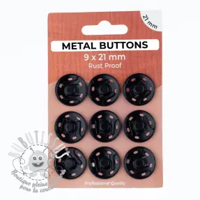 Boutons Pression METAL 21 mm black