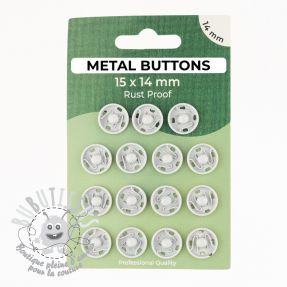 Boutons Pression METAL 14 mm off white