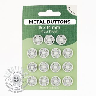Boutons Pression METAL 14 mm off white