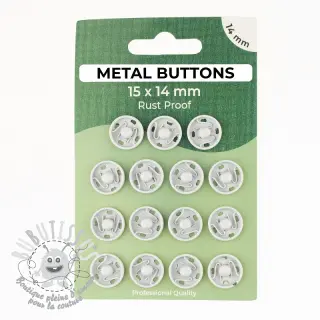 Boutons Pression METAL 14 mm off white