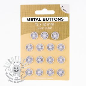 Boutons Pression METAL 12 mm off white