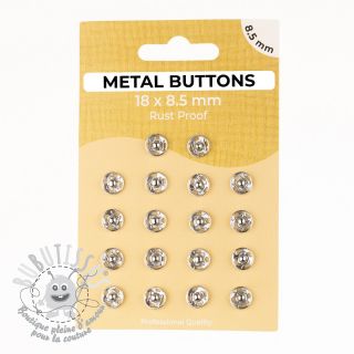 Boutons Pression METAL 8,5 mm silver