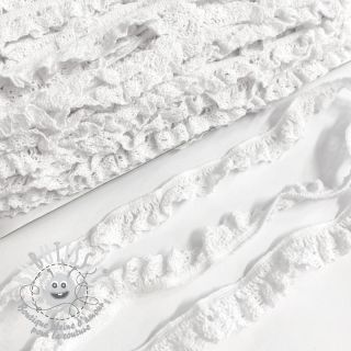 Dentelle de coton élastique white