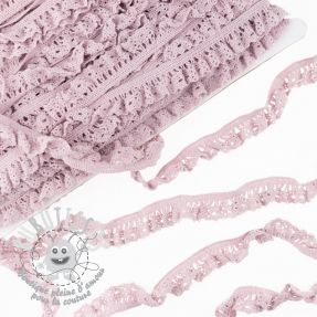 Dentelle de coton élastique light old pink