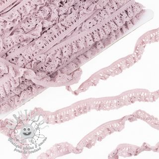 Dentelle de coton élastique light old pink