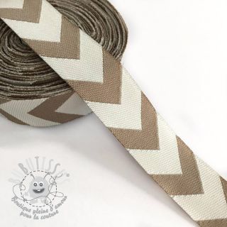 Ruban Chevron beige