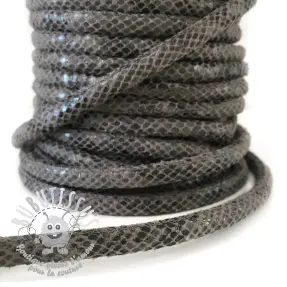 Cordon en suede Snake grey