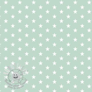 Tissu coton Petit stars mint
