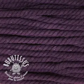 Cordon coton macramé 12 mm violet