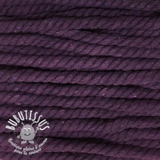 Cordon coton macramé 12 mm violet