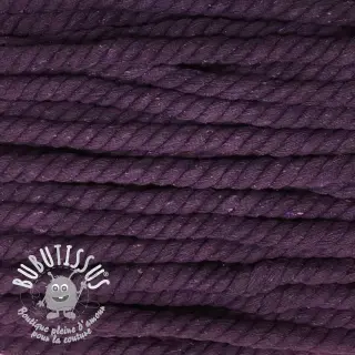 Cordon coton macramé 12 mm violet