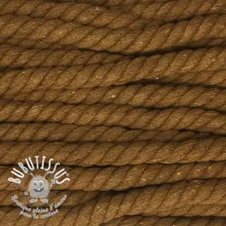 Cordon coton macramé 12 mm brun