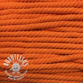 Cordon coton macramé 12 mm orange