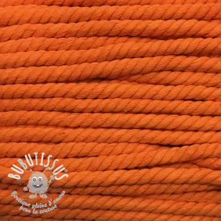 Cordon coton macramé 12 mm orange