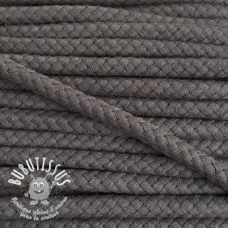 Cordon coton 8 mm dark grey