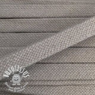 Cordon coton tubulaire plat 15 mm light grey