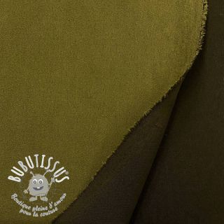 Suede stretch army green