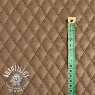 Simili cuir MATELASSE taupe