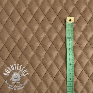 Simili cuir MATELASSE taupe