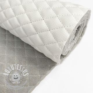 Simili cuir MATELASSE blanc