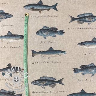 Tissu déco Linenlook Fish vintage