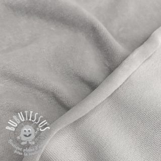 Tissu velours jersey light grey